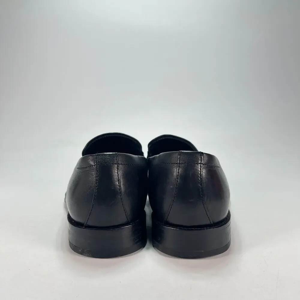 BOSS Hugo Boss Black Leather Penny Loafers Casual Shoes 10710 Men's Size 9.5